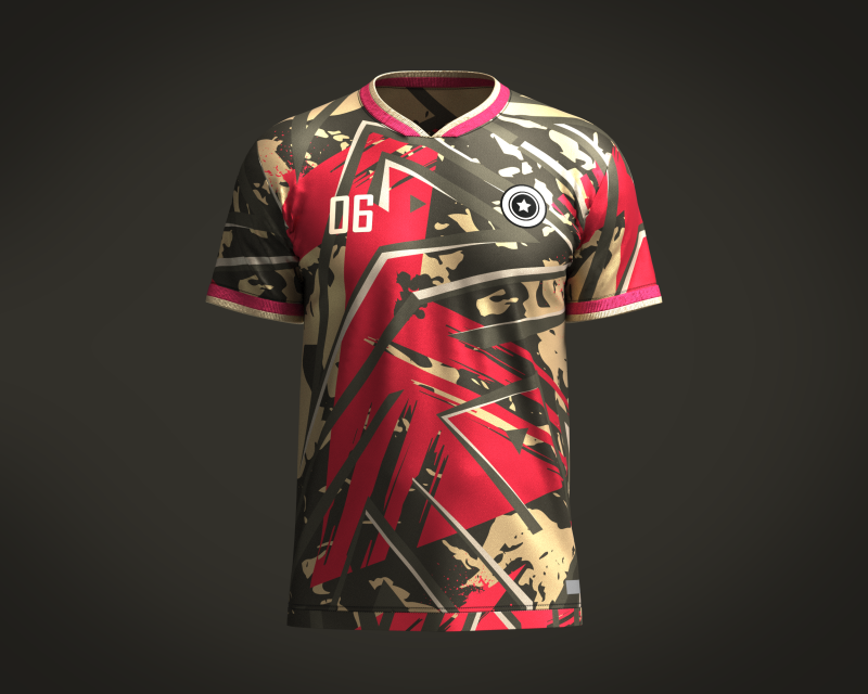 Soccer jersey Player-06 V2 3D Model .c4d .max .obj .3ds .fbx .stl .blend 