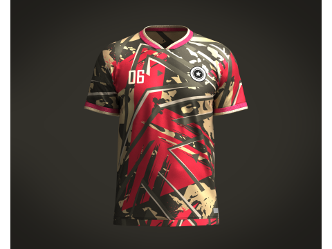 Soccer jersey Player-06 V2 3D Model