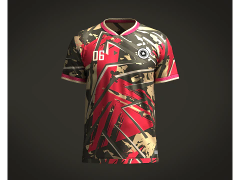 Camisa de futebol Player-06 V2 Modelo 3D