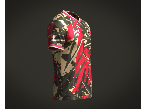Soccer jersey Player-06 V2 3D Model