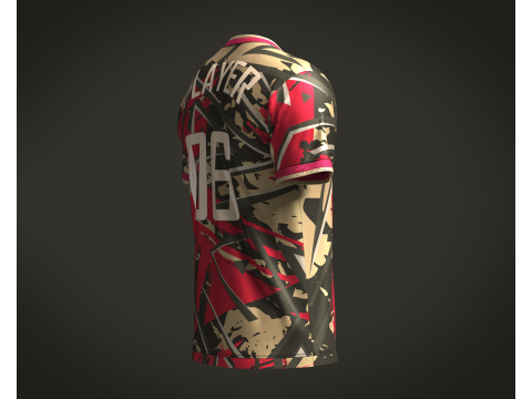 Soccer jersey Player-06 V2 3D Model