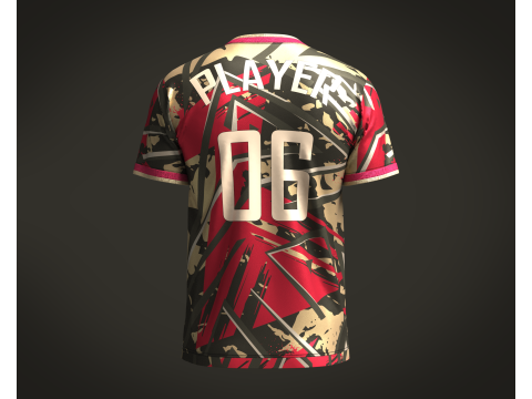 Soccer jersey Player-06 V2 3D Model