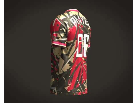 Soccer jersey Player-06 V2 3D Model
