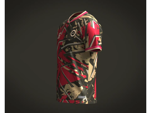 Soccer jersey Player-06 V2 3D Model