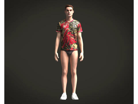 Soccer jersey Player-06 V2 3D Model