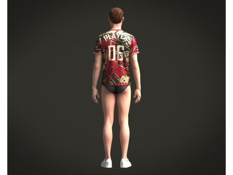 Soccer jersey Player-06 V2 3D Model