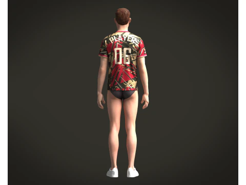 Soccer jersey Player-06 V2 3D Model