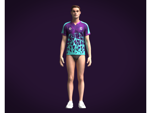 Soccer Jersey Player-10 V2 Modelo 3D