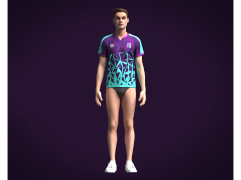 Soccer Jersey Player-10 V2 3D Model
