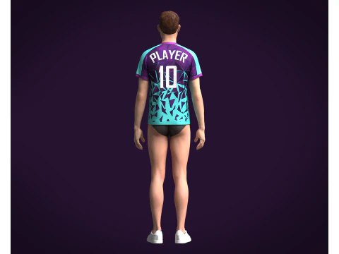 Soccer Jersey Player-10 V2 3D Model