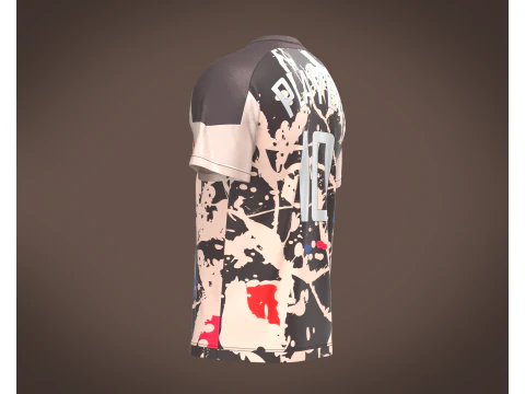 Soccer Jersey Player-10 V2 3D Model
