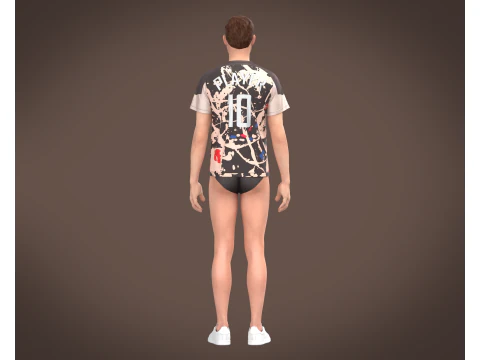 Soccer Jersey Player-10 V2 3D Model
