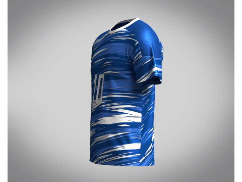 Soccer Multi color Blue Jersey Player-10 3D Model