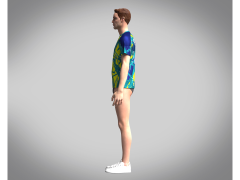 Soccer Neon Yellow with multi color Jersey Player-10 Modello 3D