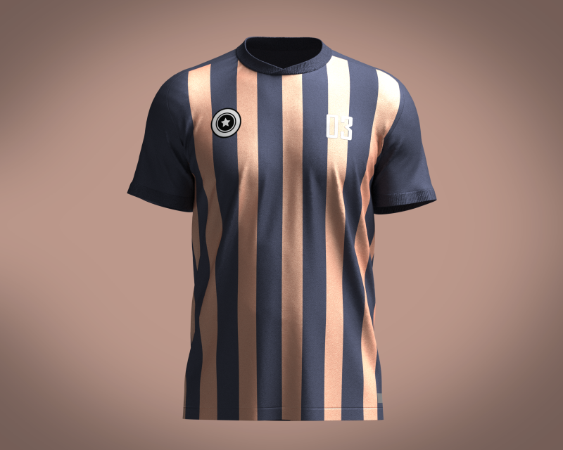 Soccer Navy Blue jersey Player 03 3D Model .c4d .max .obj .3ds .fbx .stl .blend 
