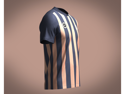 Soccer Navy Blue jersey Player 03 3D Model
