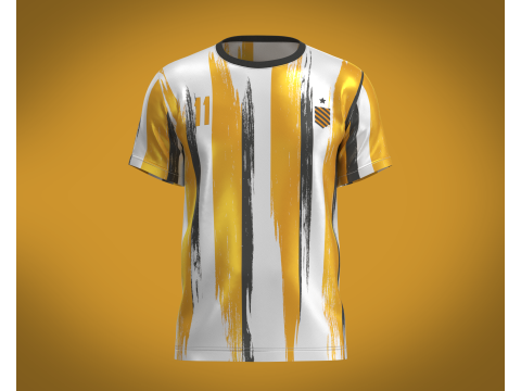 Soccer Orange Sports Jersey Player-11 3D Model