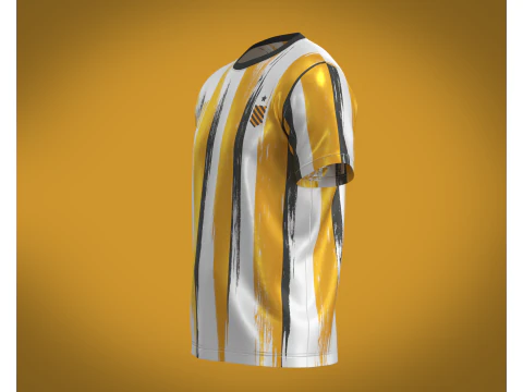 Soccer Orange Sports Jersey Player-11 3D Model