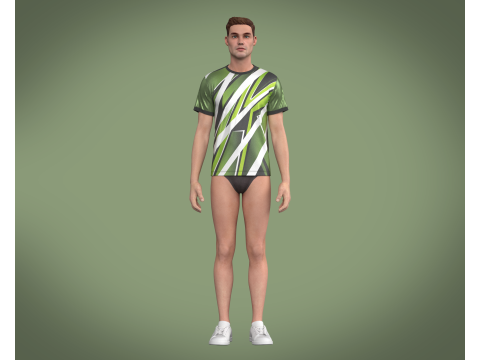 Soccer Print Jersey Modelo 3D