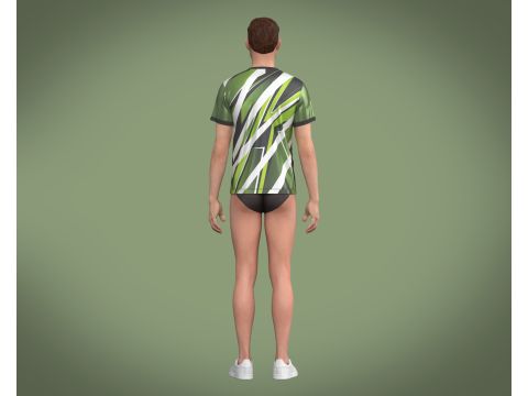 Soccer Print Jersey Modelo 3D