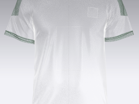 Soccer Printed Green Jersey Player-10 3Dモデル