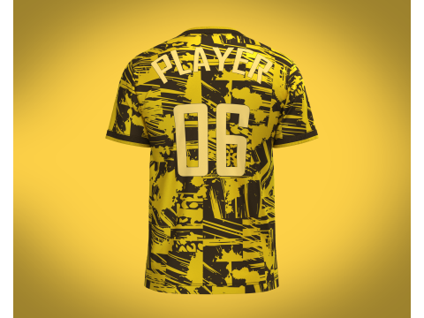 Soccer Printed jersey Player-06 3D Model