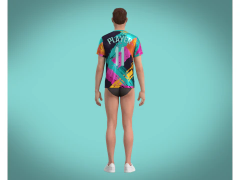 Soccer Printed Jersey Player 11 3D Model