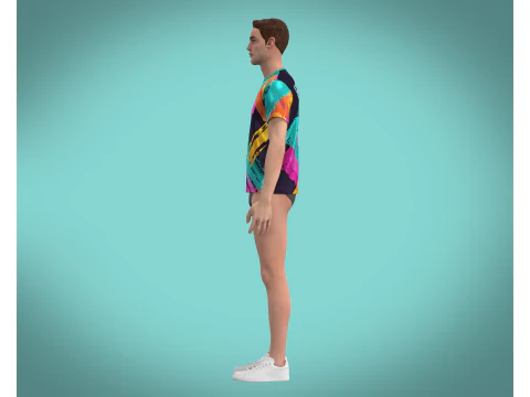 Soccer Printed Jersey Player 11 3D Model