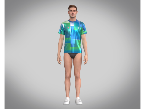 Soccer Printed Jersey - 11 3D Model