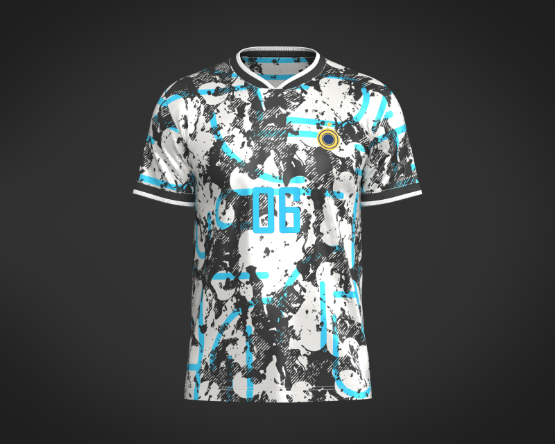Soccer Printed jersey Player-06 V2 Modelo 3D .c4d .max .obj .3ds .fbx .stl .blend 