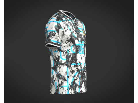 Soccer Printed jersey Player-06 V2 Modelo 3D