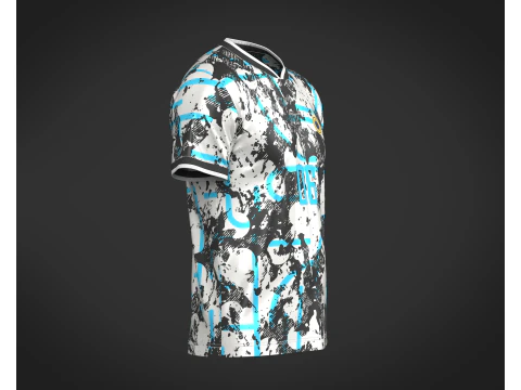 Soccer Printed jersey Player-06 V2 3D Model