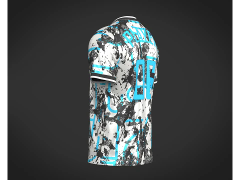 Soccer Printed jersey Player-06 V2 3D Model