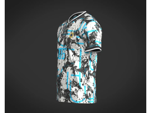 Soccer Printed jersey Player-06 V2 3D Model