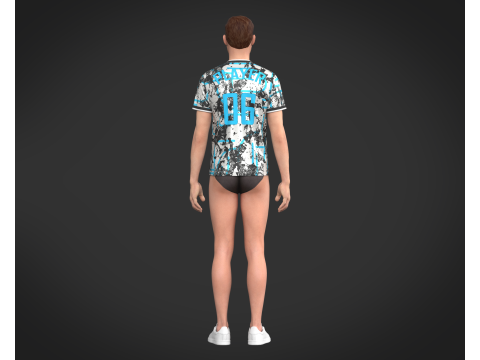 Soccer Printed jersey Player-06 V2 Modelo 3D