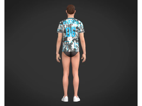 Soccer Printed jersey Player-06 V2 3D Model