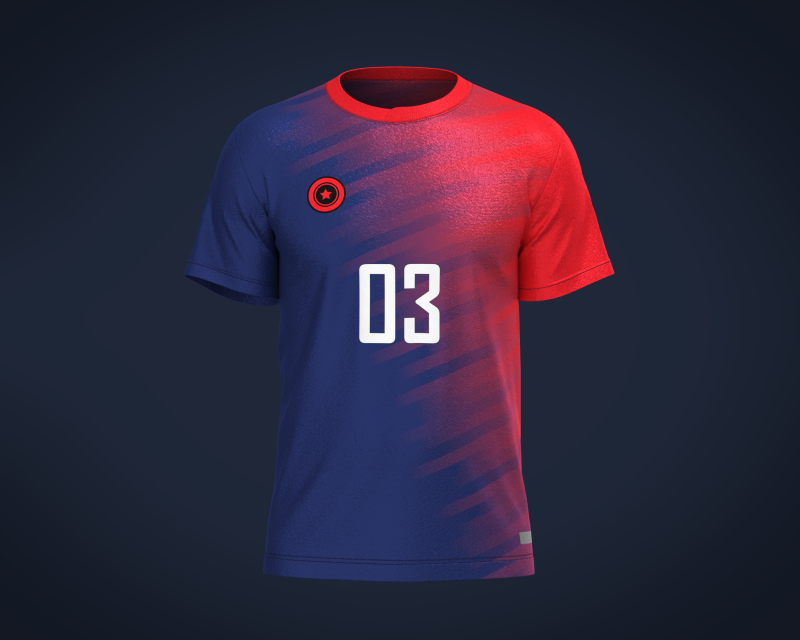 Soccer Red Blue Jersey Player-03 Modèle 3D .c4d .max .obj .3ds .fbx .stl .blend