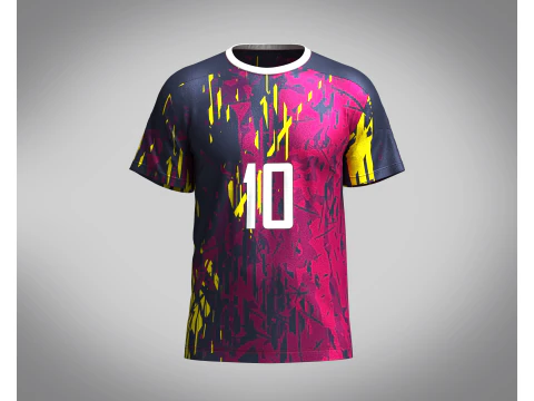 Soccer Purple Jersey Player-10 3D Model