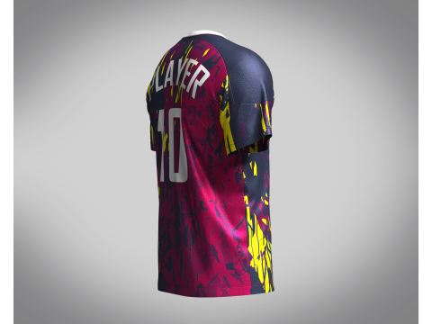 Soccer Purple Jersey Player-10 3Dモデル