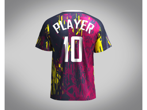Soccer Purple Jersey Player-10 3Dモデル