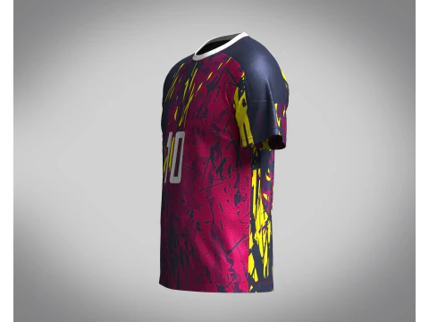Soccer Purple Jersey Player-10 3D Model