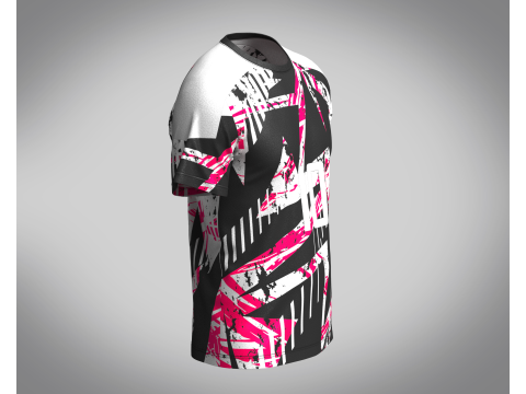 Soccer Black with multi color Jersey Player-10 3D Model