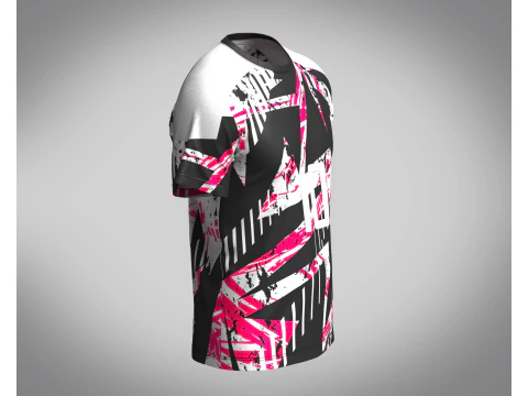 Soccer Black with multi color Jersey Player-10 3D Model