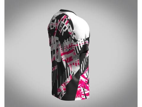 Soccer Black with multi color Jersey Player-10 3D Model