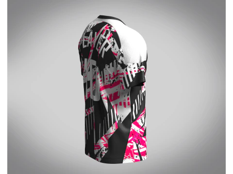 Soccer Black with multi color Jersey Player-10 3D Model