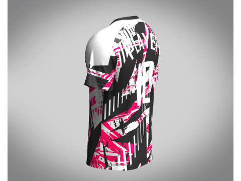 Soccer Black with multi color Jersey Player-10 3D Model