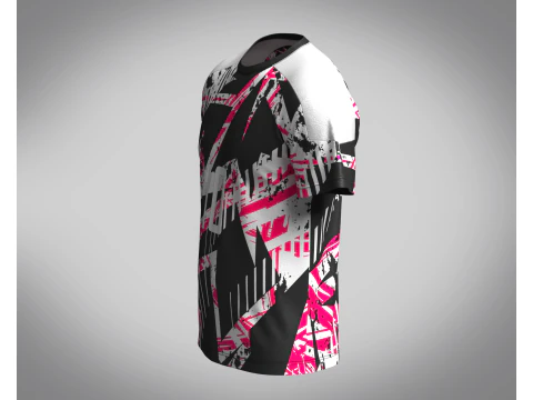 Soccer Black with multi color Jersey Player-10 3D Model