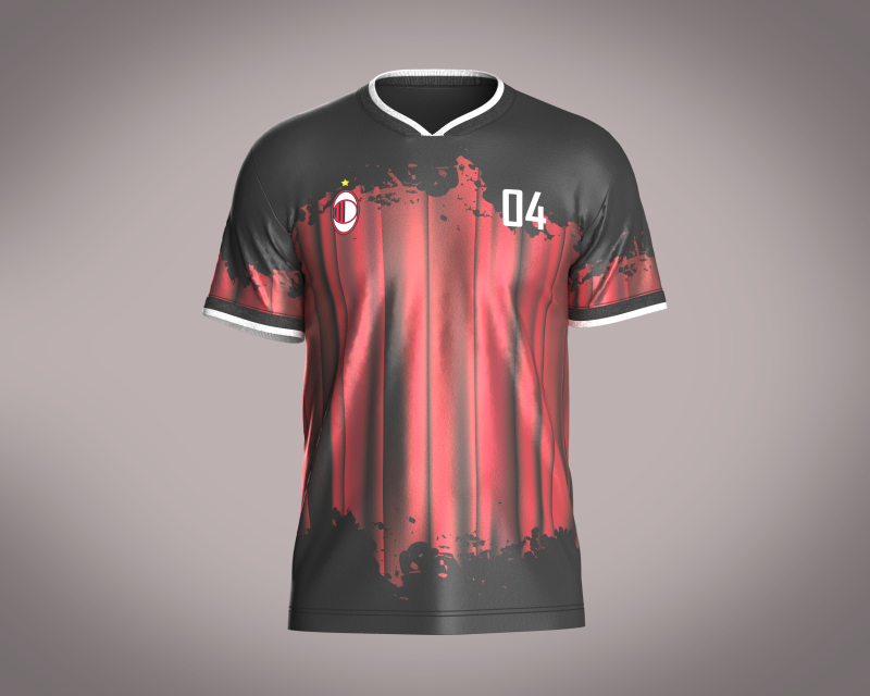Soccer Black Jersey Player-04 Model 3D .c4d .max .obj .3ds .fbx .stl .blend 