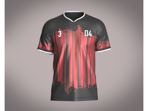 Soccer Black Jersey Player-04 Modèle 3D
