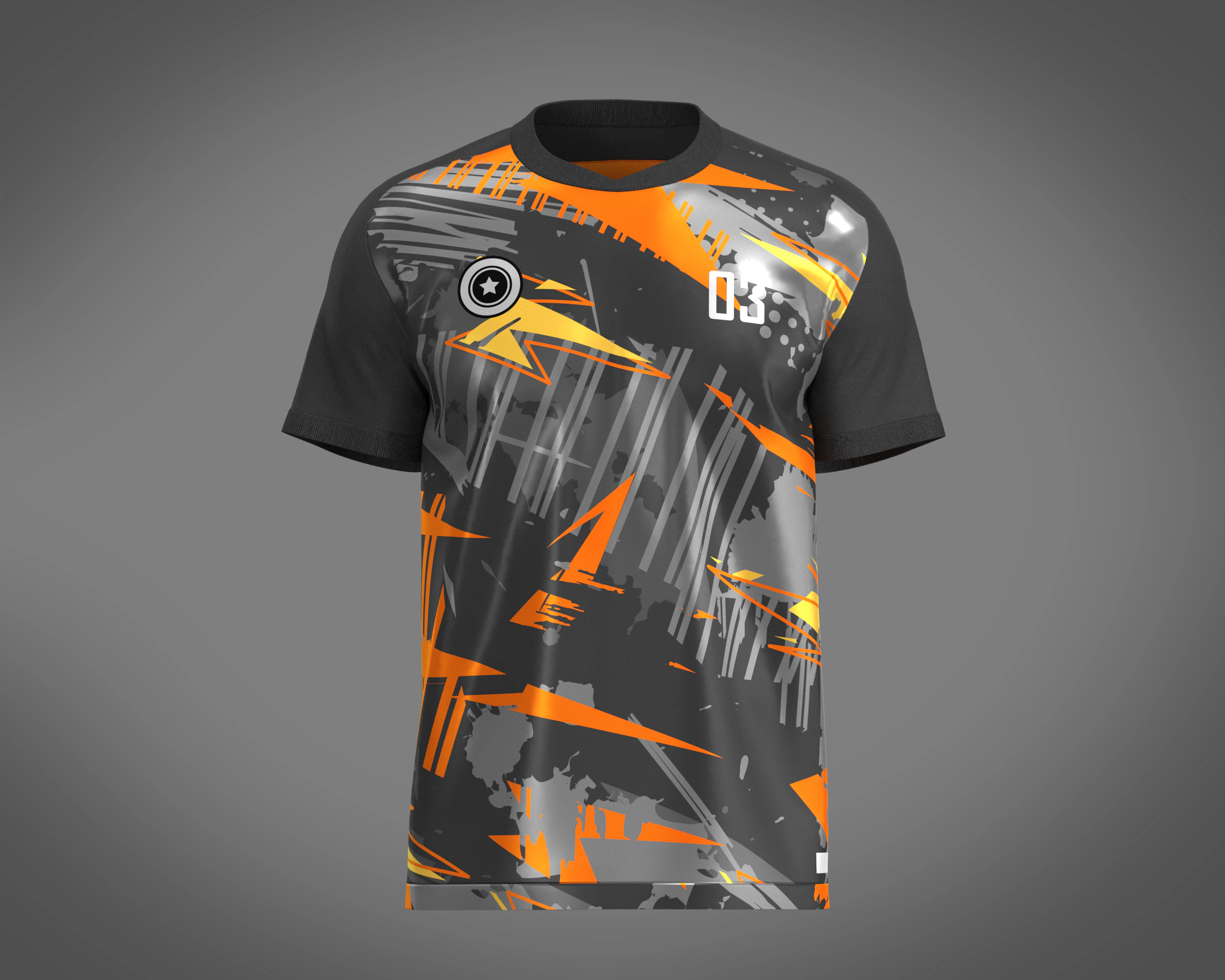 Soccer Black jersey Player 03 3D Model .c4d .max .obj .3ds .fbx .stl .blend 